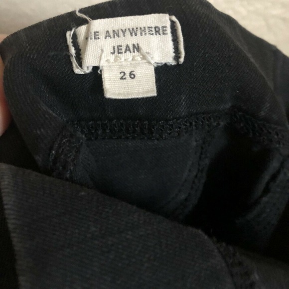 MADEWELL Black Elastic Waist The Anywhere Ankle Jean Jegging Pull on Skinny 26 - Picture 6 of 6